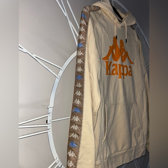 NWOT Kappa Beige Hoodie with Bold Orange Logo - Picture 4 of 8